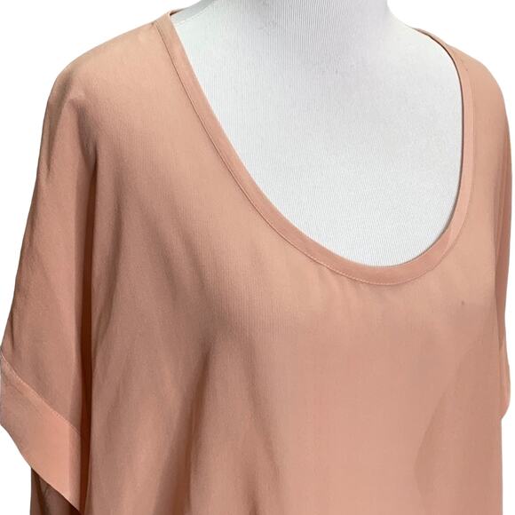 Eileen Fisher 100% Silk Scoop Neck Sheer Blouse XS - Picture 2 of 7